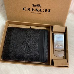 Men’s coach card holder or money clip